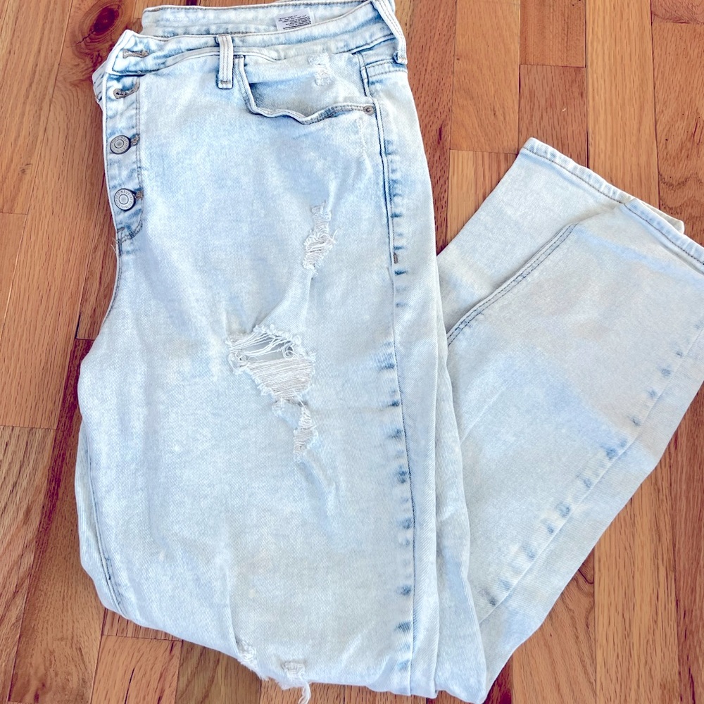 Distressed 16 old navy acid wash jeans